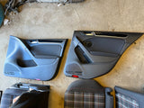 11 VOLKSWAGEN GOLF GTI MK6 4 DOOR BLACK TARTAN CLOTH SEATS & DOOR PANELS 10-14